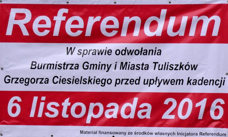 Referendum w sprawie odwołania burmistrza Tuliszkowa: brak tajności głosowania zasadniczą wadą