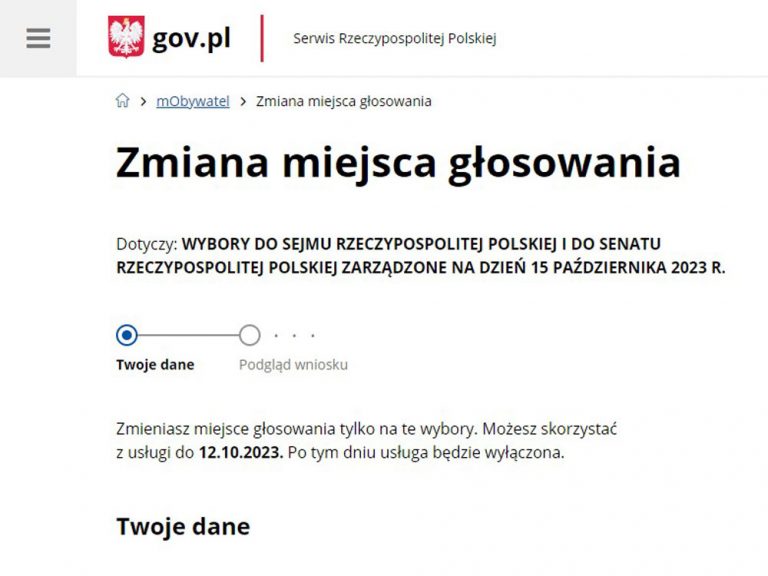 Jak zgłosić tymczasową zmianę miejsca głosowania